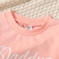 Toddler Girl Letter Print Casual Pullover Sweatshirt Light Pink image 4