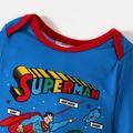 Superman Sibling Graphic Colorblock Top and Allover Pants and Jumpsuit for Baby and Kids Blue