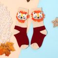 Baby / Toddler / Kid Christmas Elk Lion Cartoon Socks Red