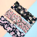 3-pack Allover Floral Print Headband Hair Accessories for Girls Color-A
