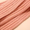 Kids Pure Color Warm Autumn and Winter Knitted Scarf Pink image 4