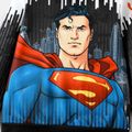 Superman Kid Boy Colorblock Super Hero Hoodie Sweatshirt Black/White image 5