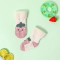 Baby / Toddler Cartoon Fruit Print Thick Terry Tube Socks White