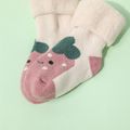 Baby / Toddler Cartoon Fruit Print Thick Terry Tube Socks White