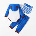 PAW Patrol Baby Boy/Girl 3-piece Christmas Hooded Bodysuit and Allover Pants Set with Bib Dark Blue/white