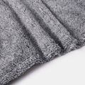 Family Matching Thickened Fleece Plaid Lapel Long-sleeve Sweatshirts Grey