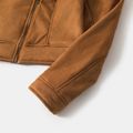 Brown Imitation Suede Thickened Fleece Lined Lapel Long-sleeve Jacket for Mom and Me Brown