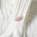 Kid Girl 100% Cotton Carrot Embroidered Knit Footie Leggings White image 3
