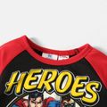 Justice League 2-piece Toddler Boy Colorblock HEROES Top and Allover Pants Set Black