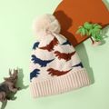 Baby / Toddler Dinosaur Pattern Warm Knit Beanie Hat Beige