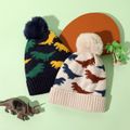 Baby / Toddler Dinosaur Pattern Warm Knit Beanie Hat Beige