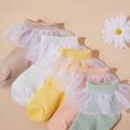 5-pack Baby / Toddler/ Kid Lace Trim Solid Socks White