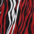 Women Plus Size Casual Stripe V Neck Long-sleeve Tee Black/White/Red
