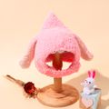 Baby / Toddler Pure Color Cartoon Plush Bunny Rabbit Ear Beanie Hat Pink
