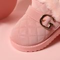 Toddler / Kid Pink Quilted Fleece-lining Snow Boots Pink