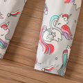 Toddler Girl Animal Cat/Unicorn Print Elasticized Leggings Grey