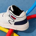 حذاء رياضي بحزام فيلكرو بتصميم غير رسمي للأطفال الصغار / الأطفال أبيض image 5