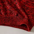 Toddler Boy/Girl Solid Color Round-collar Knit Sweater Scarlet
