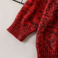 Toddler Boy/Girl Solid Color Round-collar Knit Sweater Scarlet image 4
