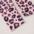 Kid Girl Stripe/Leopard Print Elasticized Leggings Pink