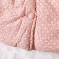 Bolinhas com estampa de babados e decoração de orelha 3d com forro de lã de manga comprida rosa ou amarelo, casaco acolchoado infantil e conjunto de bolsa fofa Rosa image 5