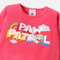 PAW Patrol 2-piece Toddler GIrl Rainbow Top and Flounce Allover Dress Set Dark Pink