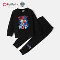 PAW Patrol 2-piece Toddler Boy Cotton Happy Pup Top and Solid Pants Set Black