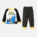 Batman Family Matching Big Graphic Top and Allover Pants Pajamas Sets Black/White