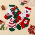 5-pack Baby / Toddler / Kid Christmas Print Socks Multi-color