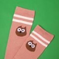 Baby / Toddler Cartoon Animal Embroidered Over Knee Socks Pink