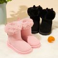 Toddler / Kid Pure Color Fuzzy Fleece Snow Boots Pink image 3