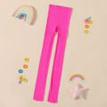 Kid Girl Solid Color Footie Dance Ballet Leggings (Multi Color Available) Hot Pink