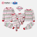Peppa Pig Family Matching Christmas Tree and Reindeer Top and Pants Pajamas Sets Red image 1