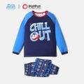 Frosty the Snowman Family Matching Chill Out Top and Allover Pants Pajamas Sets Navy