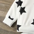 2-piece Toddler Boy Stars Print Long Raglan Sleeve Top and Elasticized Pants Set White