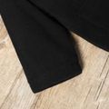 Toddler Boy/Girl Lapel Collar Black Single-Breasted Coat Black