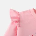 Wonder Woman Kid Girl Pink Ruffle Stars  Sweatshirt Pink image 3