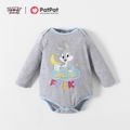 Looney Tunes Baby Boy/Girl Cotton Hooded Graphic and Allover Bodysuit flowergrey