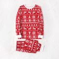 Christmas All Over Print Red Family Matching Long-sleeve Pajamas Sets (Flame Resistant) Red