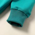 Kid Boy/Kid Girl Casual Solid Color Pullover Sweatshirt Turquoise image 5