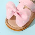 Baby / Toddler Polka Dots Bow Velcro Sandals Prewalker Shoes Pink