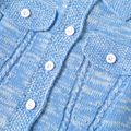 Baby Jungen/Mädchen hellblau Strickrevers Langarm-Pullover mit Knöpfen card hellblau