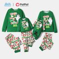 Frosty The Snowman Family Fun Winter Top and Allover Pants Pajamas Sets Green
