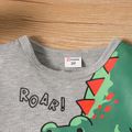 Toddler Boy Letter Animal Dinosaur Print Long-sleeve Tee flowergrey