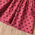 Toddler Girl Polka dots Doll Collar Button Design Long-sleeve Dress Lavender image 4