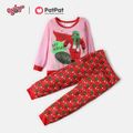 A Christmas Story Family Matching Christmas Big Graphic Top and  Allover Pants Pajamas Sets Red