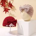 2-pack Baby / Toddler Solid Color Bow Decor Knit Beanie Hat Multi-color image 2