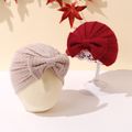 2-pack Baby / Toddler Solid Color Bow Decor Knit Beanie Hat Multi-color image 3