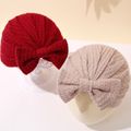 2-pack Baby / Toddler Solid Color Bow Decor Knit Beanie Hat Multi-color image 1