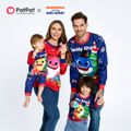 Baby Shark Family Matching Christmas Tree and Gift Tops For Parents and Children